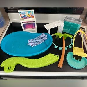 Spare Parts for Barbie Dream House Pool Party Doll House